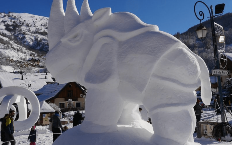 Valloire Sculture di ghiaccio 20 gennaio 2024 
